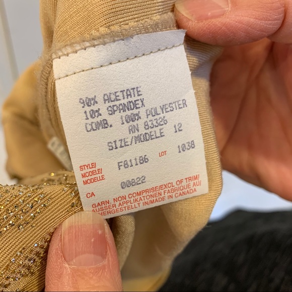 Gold/Champagne Blouson Evening Gown with Jacket - Picture 11 of 11